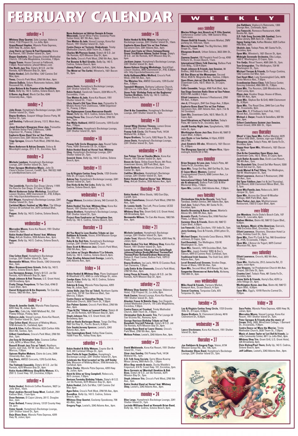 February 2014 Calendar