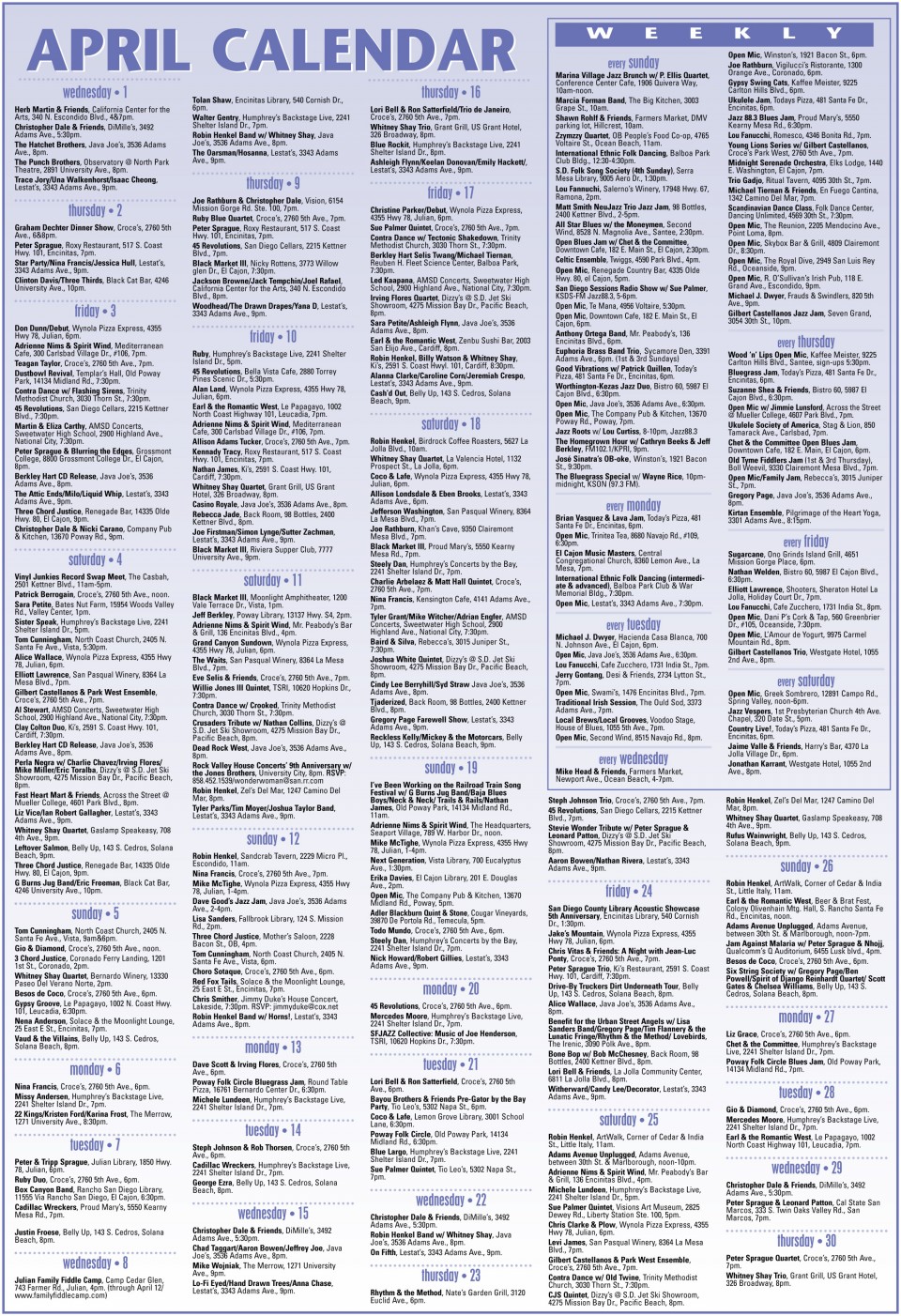 calendar for web