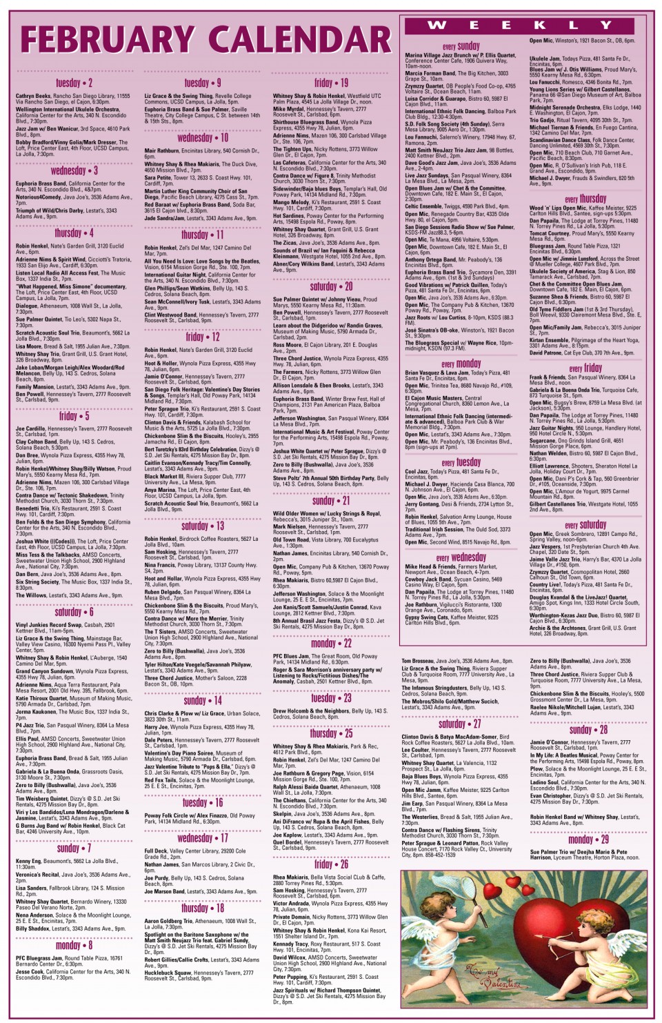 February 2016 Calendar