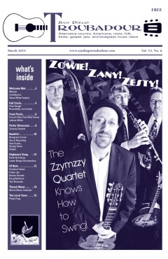 Zzymzzy Quartet Troubadour cover photo by Dan Chusid.