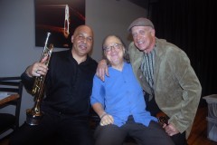 Garrison with Derek Cannon (left) and pianist Lynn Willard. Photo by Veronica Cruz.