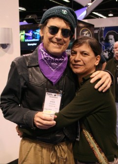 Steve and his life partner, Alda, at the NAMM Show, 2011. Photo by Lois Bach.