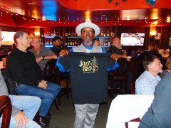 J. Otis Williams, host of Jazz 88's Blues Jam at Proud Mary's
