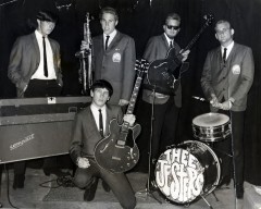 16-year-old Jerry (kneeling) with Thee Jesters, 1964 (Chuck Surface, Steve Sherwood, Larry Tanner, Bob Friedman.