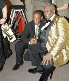 Thomas with B.B. King at the Montreux Jazz Festival, 2010.