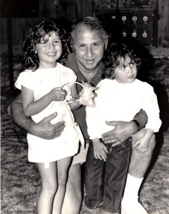 Martin Grusin with his two daughters.