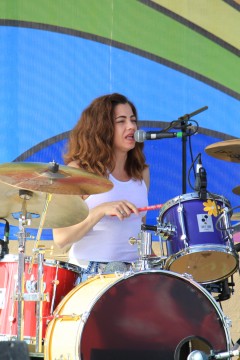 Nicki on drums. Photo by Dennis Andersen.