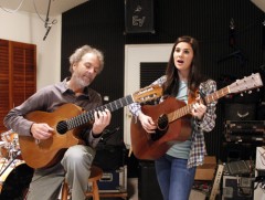 Peter Sprague and Nina Francis in the studio