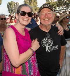 Jazz 88's Claudia Russell and Michael Kinsman at the blues Fest in 2014. Photo by Jon Naugle.