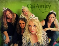 Raising a ruckus with CalAmity, the all-girl band, with Cathryn Beeks, Catherine Barnes, Julia Whelpton, Nisha Catron, Sierra West. Photo by Cathryn Beeks.